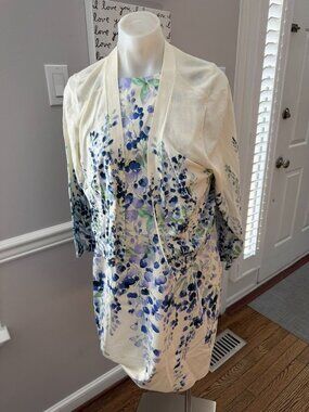 RSVP by Talbots Floral Sleeveless Shift Dress + Sweater Size 14P Large